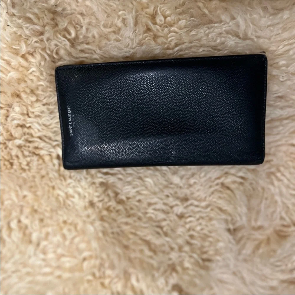 Saint Laurent Black Leather Wallet- Vintage EUC
